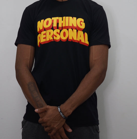 BLACK NOTHING PERSONAL T-SHIRT